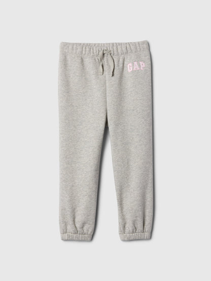 Gri Gap Logo Kalp Desenli Pull-on Jogger Fleece Eşofman Altı