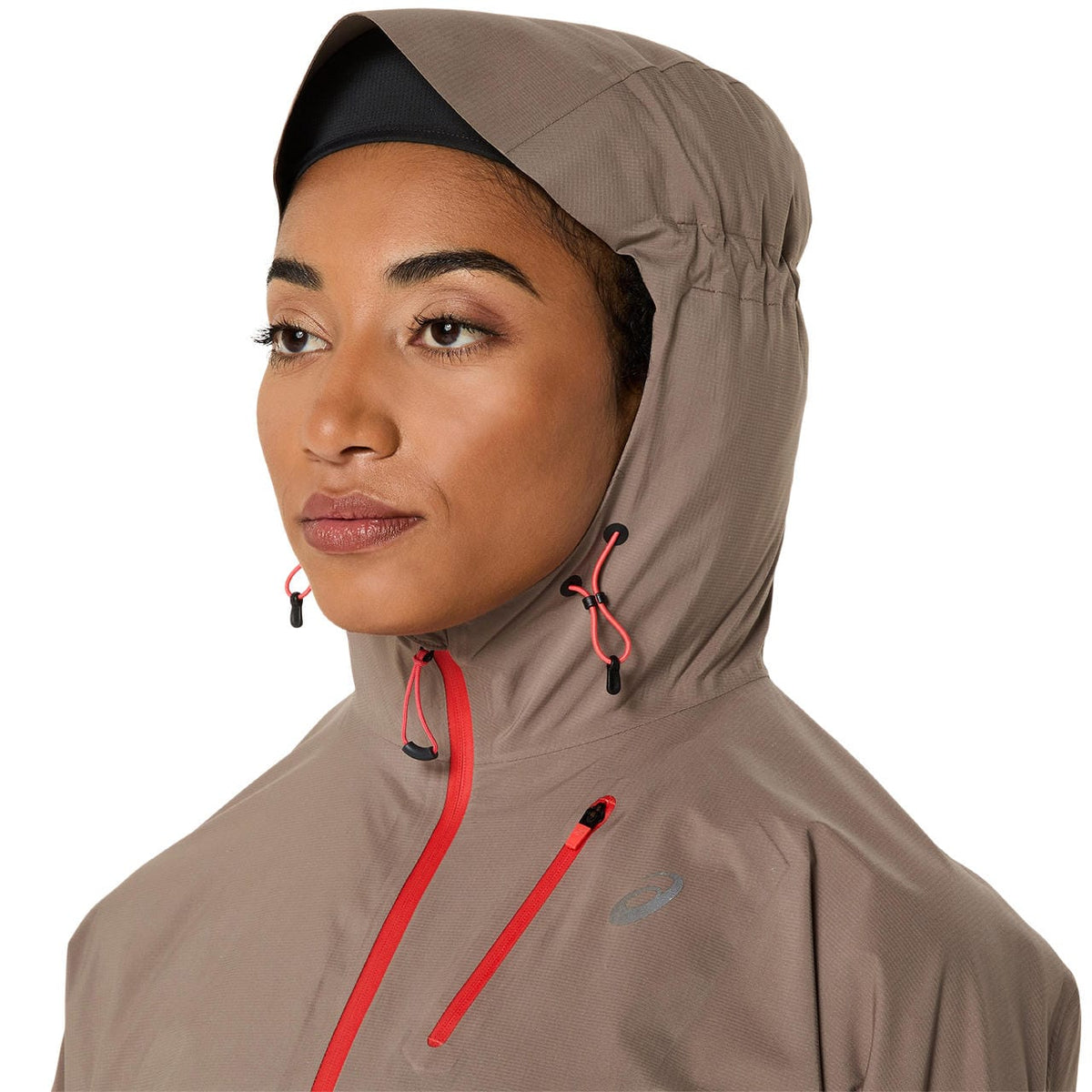 Asics Fujitrail Elite Waterproof kadın Kahverengi Koşu Ceketi