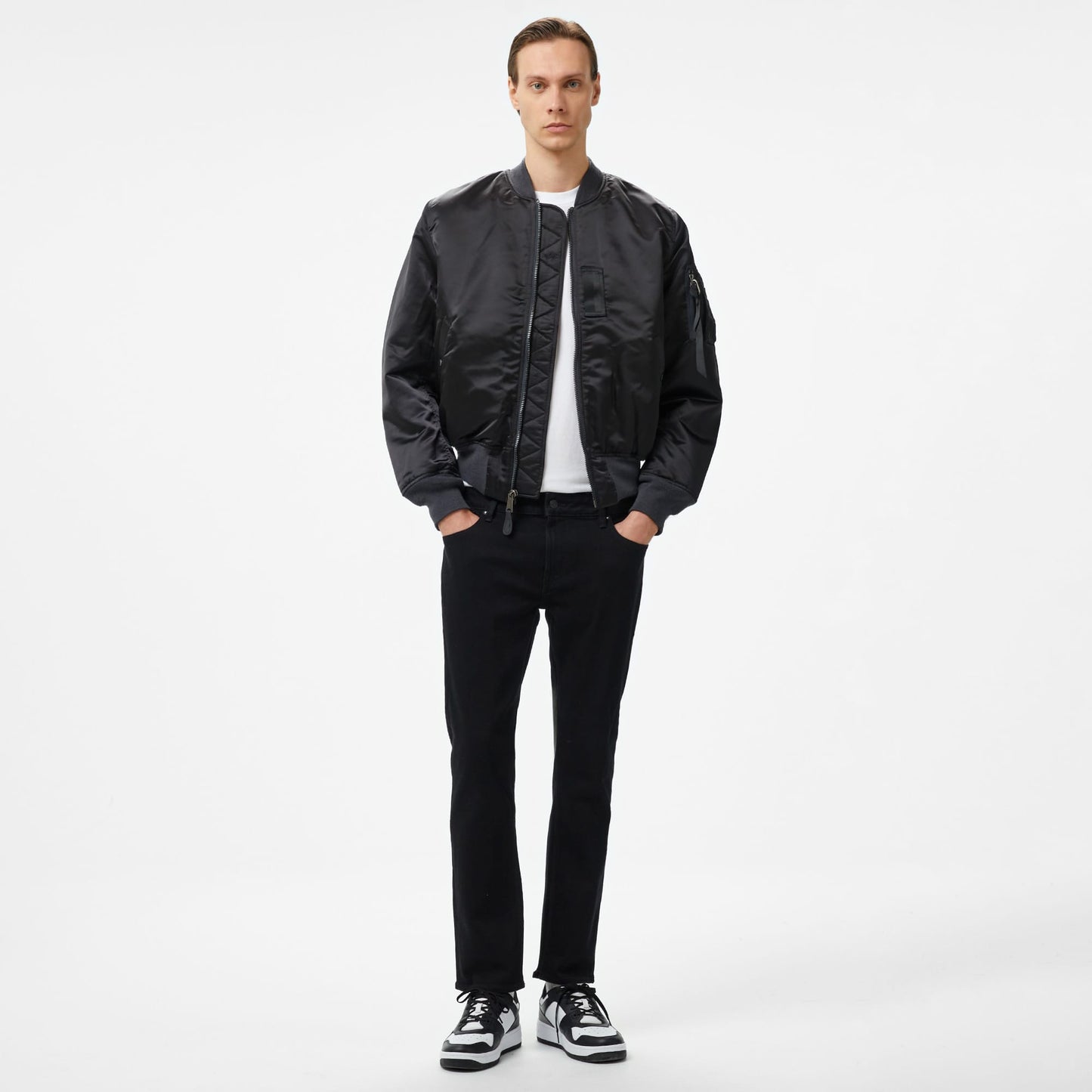 Alpha Industries 1960s Ma-1 Flight Bomber Unisex Siyah Ceket