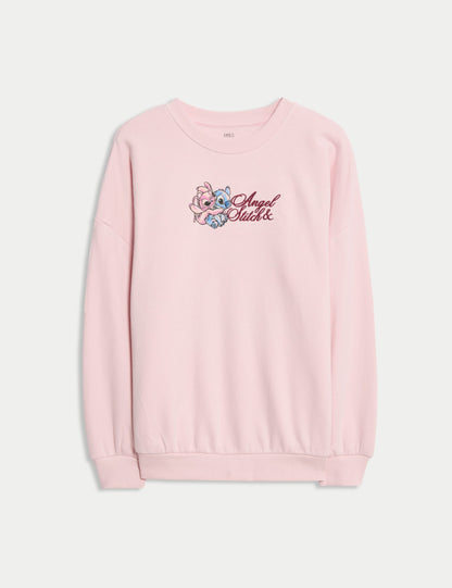 Pamuk Karışımlı Lilo & Stitch Sweatshirt (2-16 Yaş)