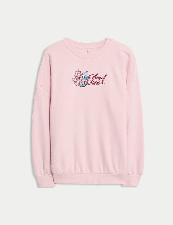 Pamuk Karışımlı Lilo & Stitch Sweatshirt (2-16 Yaş)