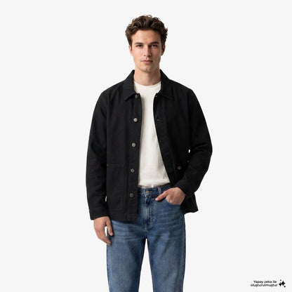 Dickies Unlined Canvas Barn Erkek Siyah Ceket
