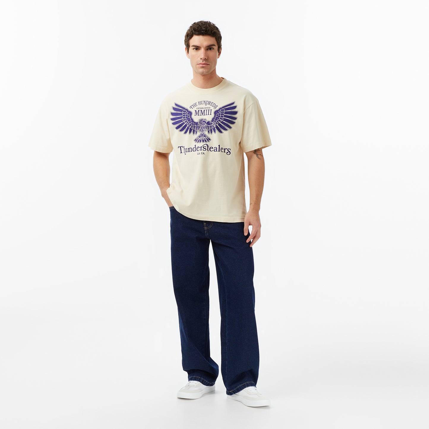The Hundreds Thunder Cycle Erkek Beyaz T-shirt