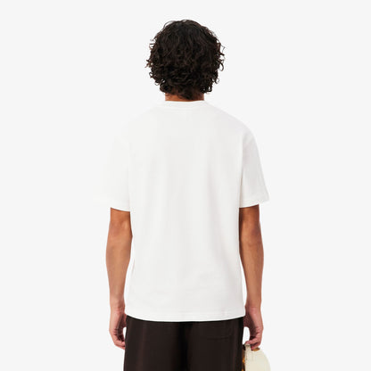 Lacoste Erkek Classic Fit Bisiklet Yaka Beyaz T-shirt