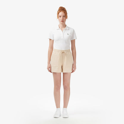 Lacoste Relaxed Fit Kadın Bej Şort