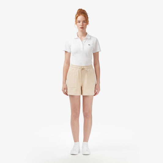 Lacoste Relaxed Fit Kadın Bej Şort