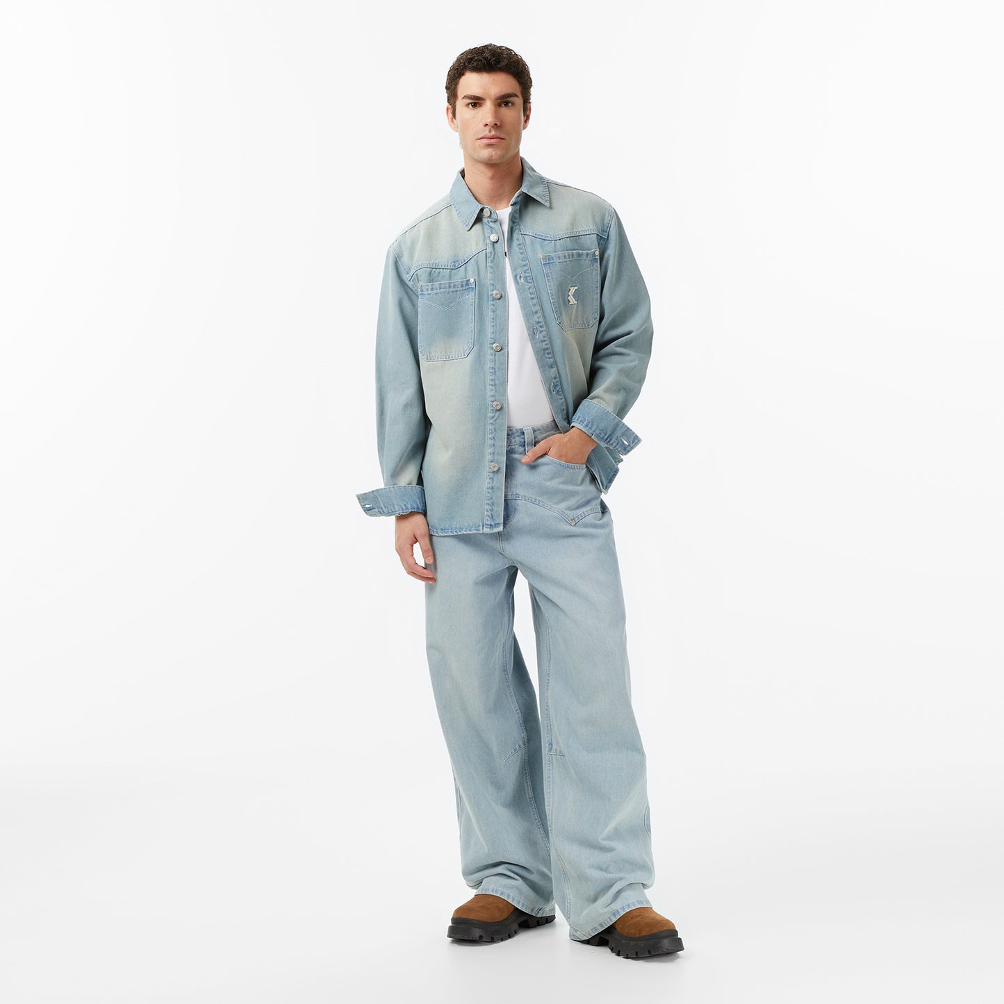 Karl Kani Og Western Denim Erkek Mavi Ceket