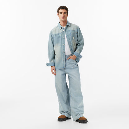 Karl Kani Og Western Denim Erkek Mavi Ceket