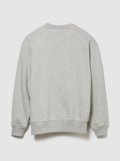 Açık Gri Gap Logo Bisiklet Yaka Fleece Sweatshirt