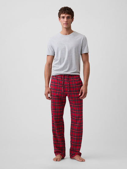 Kırmızı Relaxed Flannel Pijama Altı
