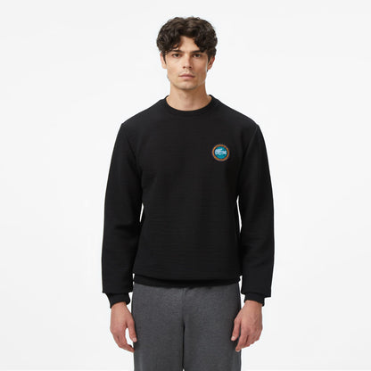 Lacoste Uzun Kollu Bisiklet Yaka Erkek Siyah T-shirt