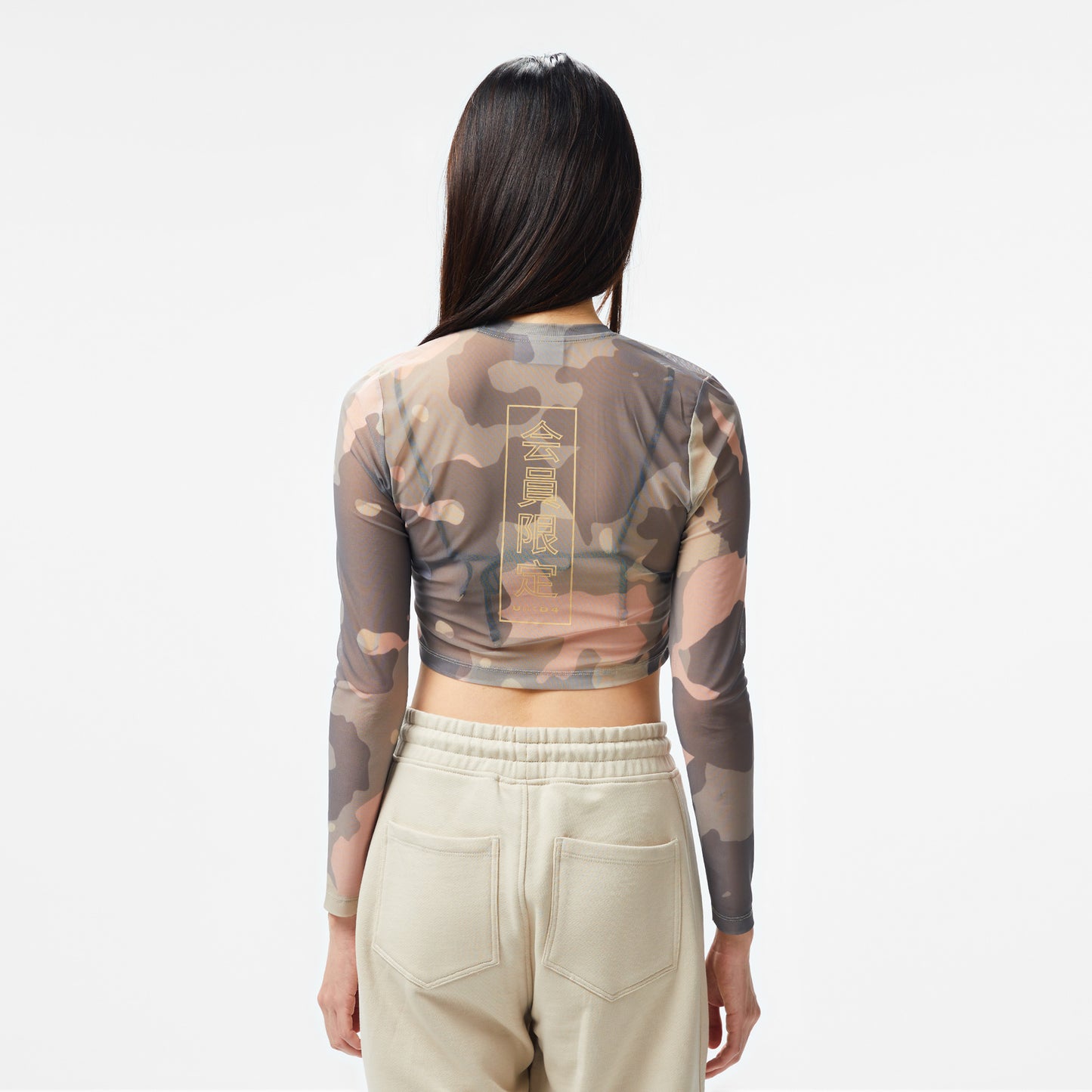 United4 Kadın Renkli Crop T-shirt