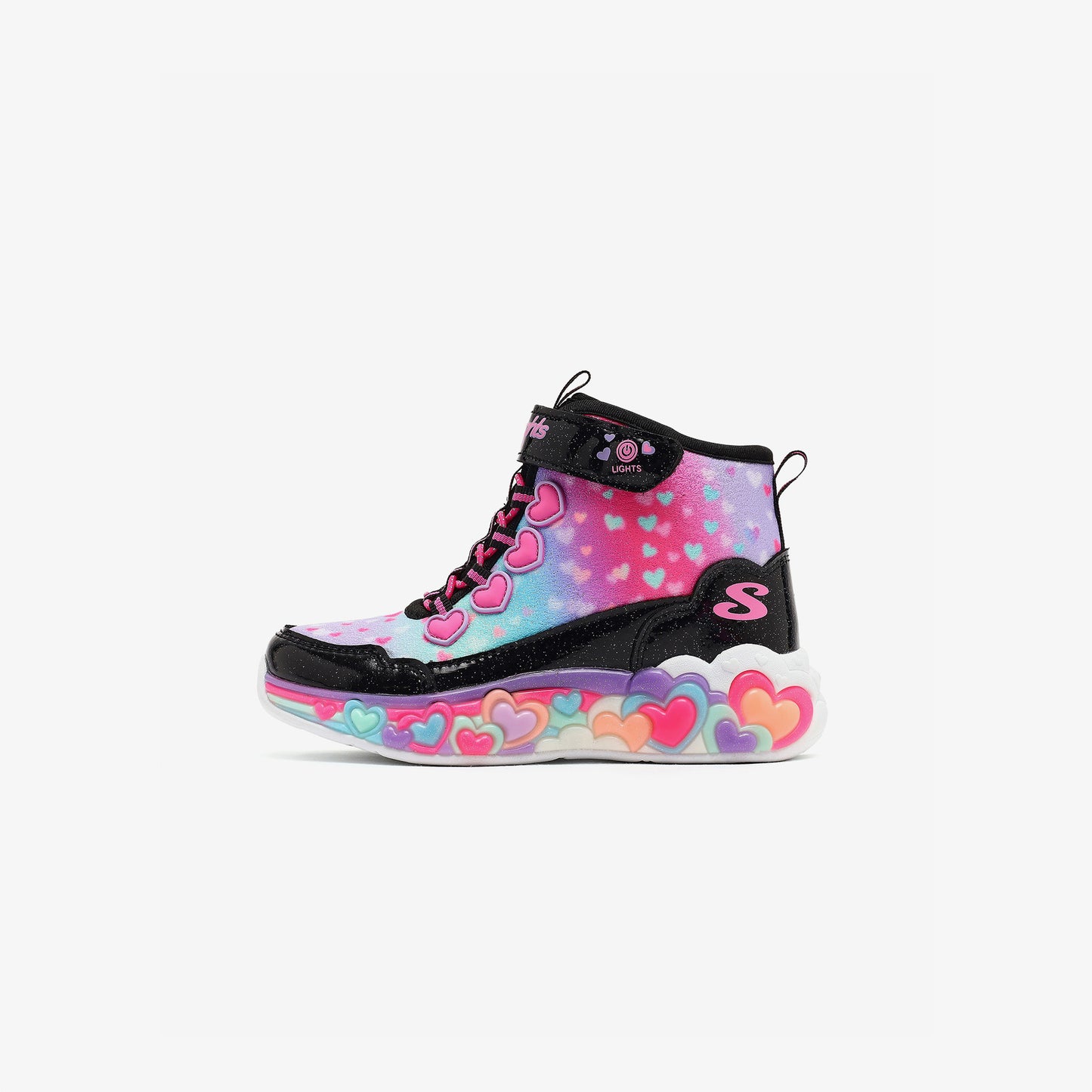 Skechers Eternal Heart Lights Çocuk Siyah Spor Ayakkabı