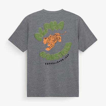 Alpha Industries Tiger Erkek Gri T-shirt