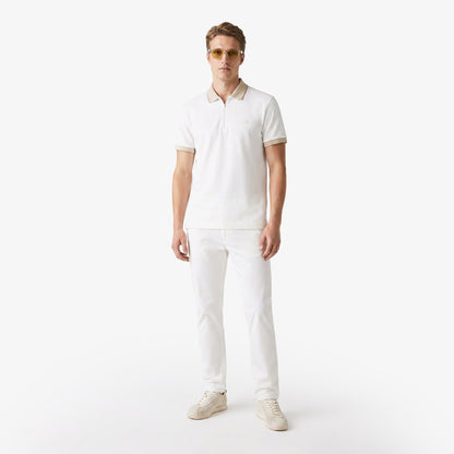 Lacoste Erkek Regular Fit Renk Bloklu Krem Polo