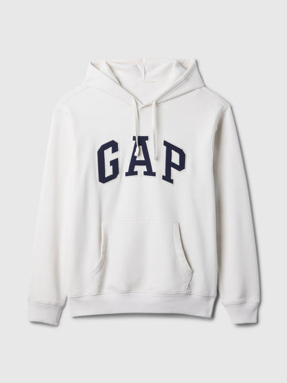 Beyaz Gap Logo Relaxed Fleece Sweatshirt