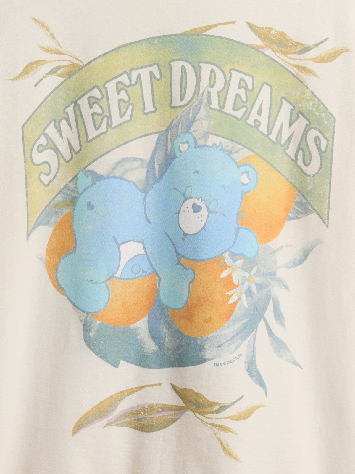 Kırık Beyaz Care Bears Grafik Baskılı Tunik T-shirt