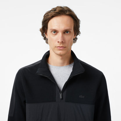 Lacoste Yarım Fermuarlı Erkek Siyah Sweatshirt