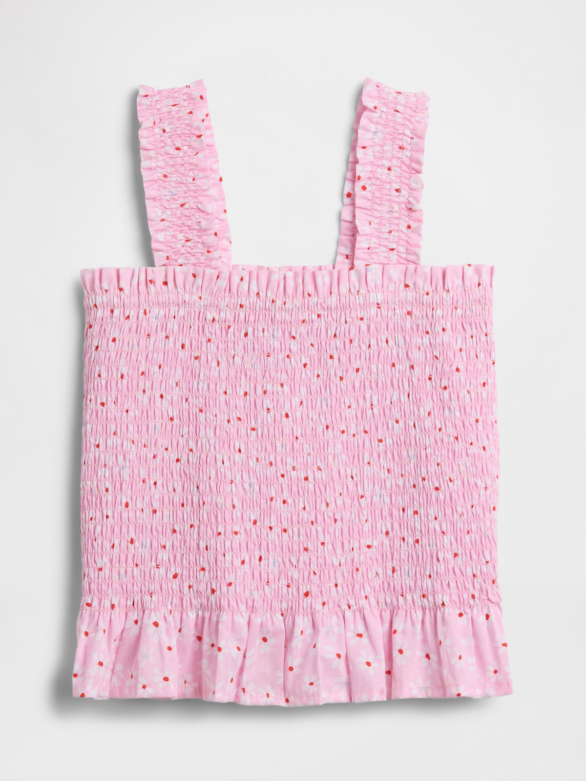 Pembe Smocked Peplum Bluz