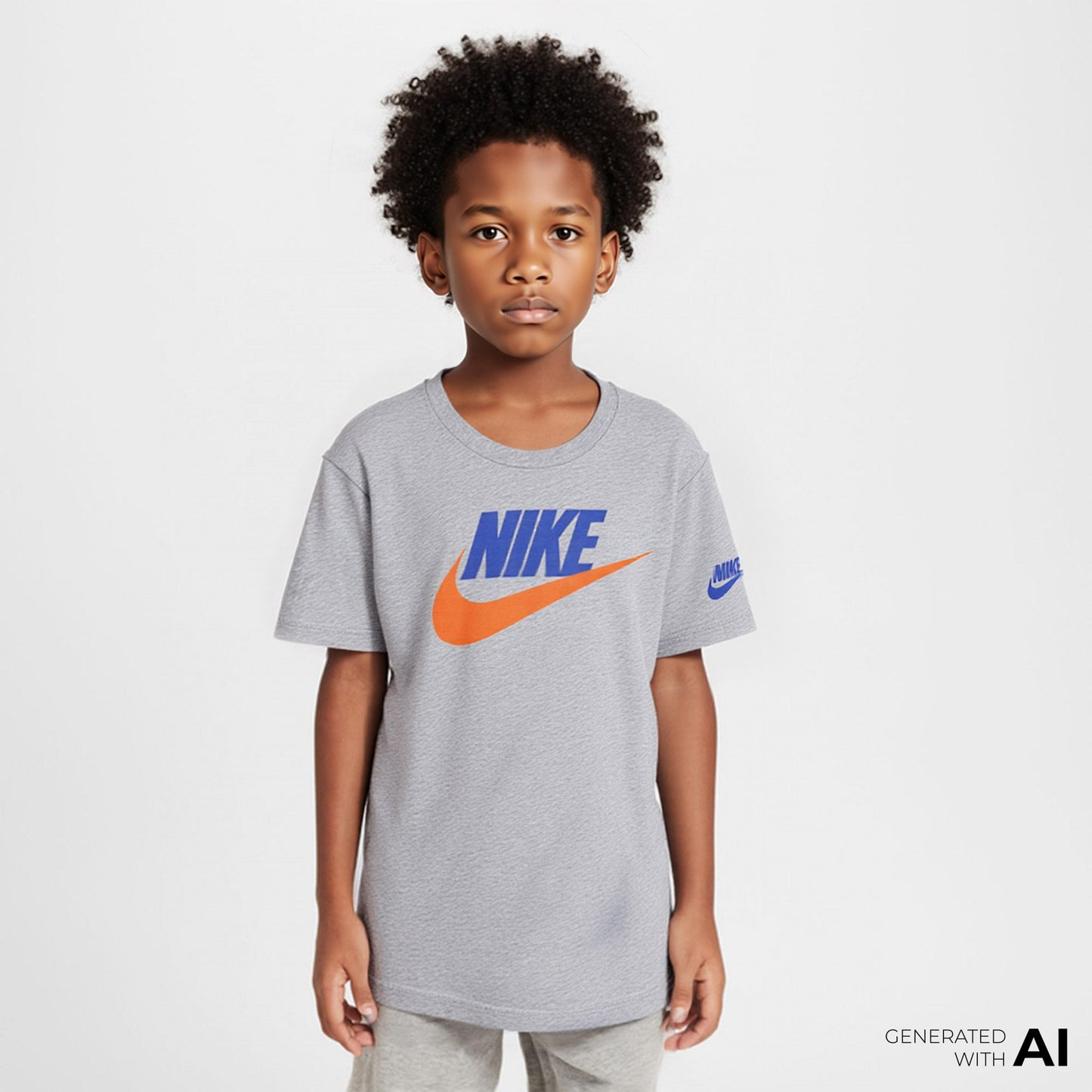 Nike Club Family Knit Top Çocuk Gri T-shirt