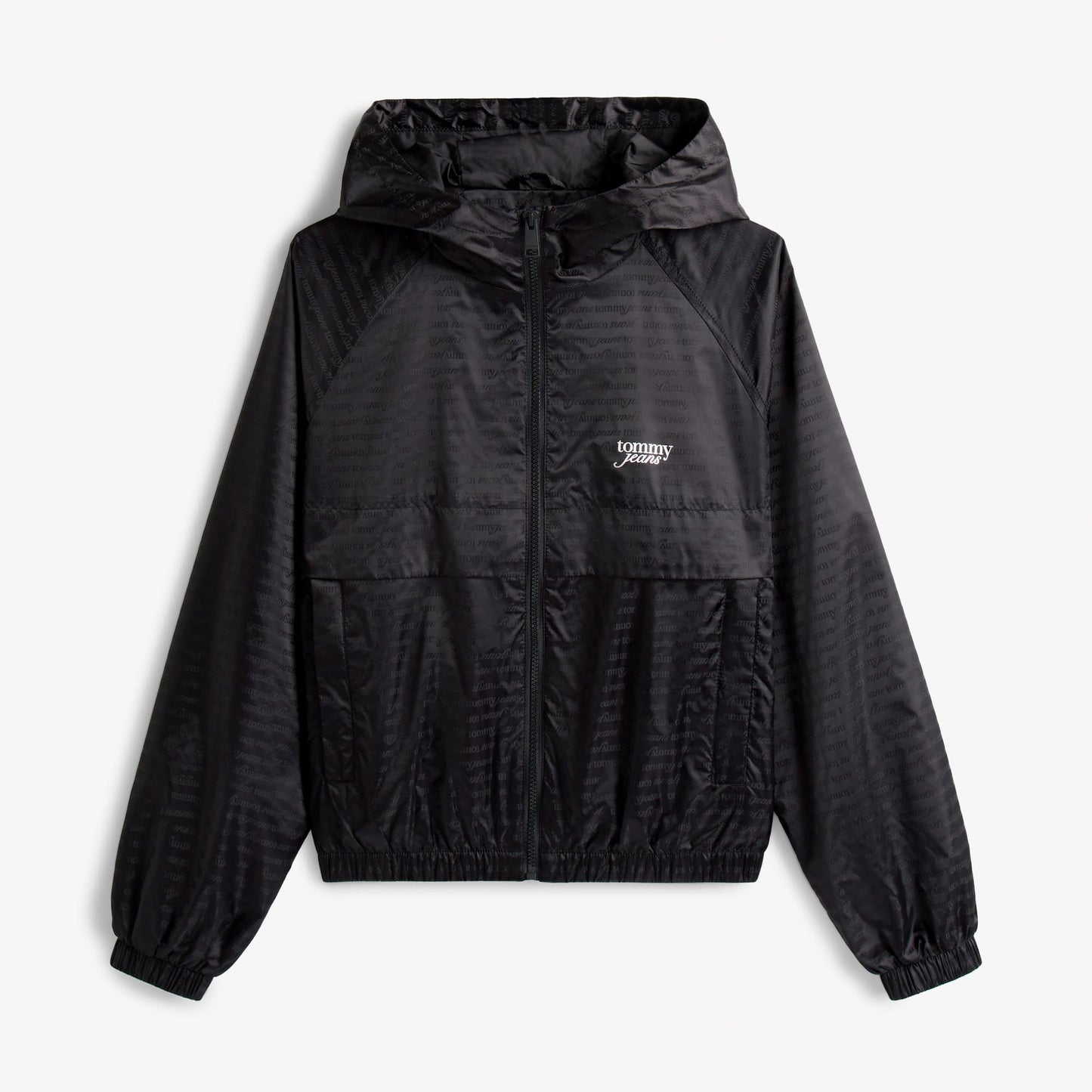 Tommy Hilfiger Repeat Logo Water Repellant Kadın Siyah Ceket