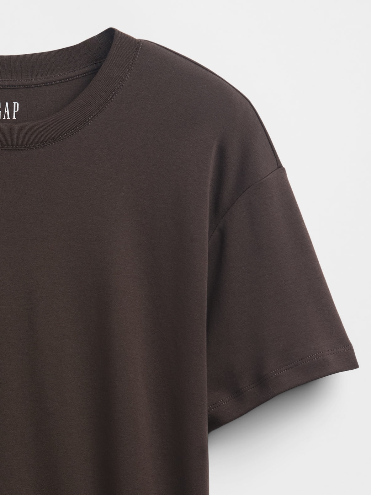 Kahverengi Supima® Pamuk Relaxed T-shirt