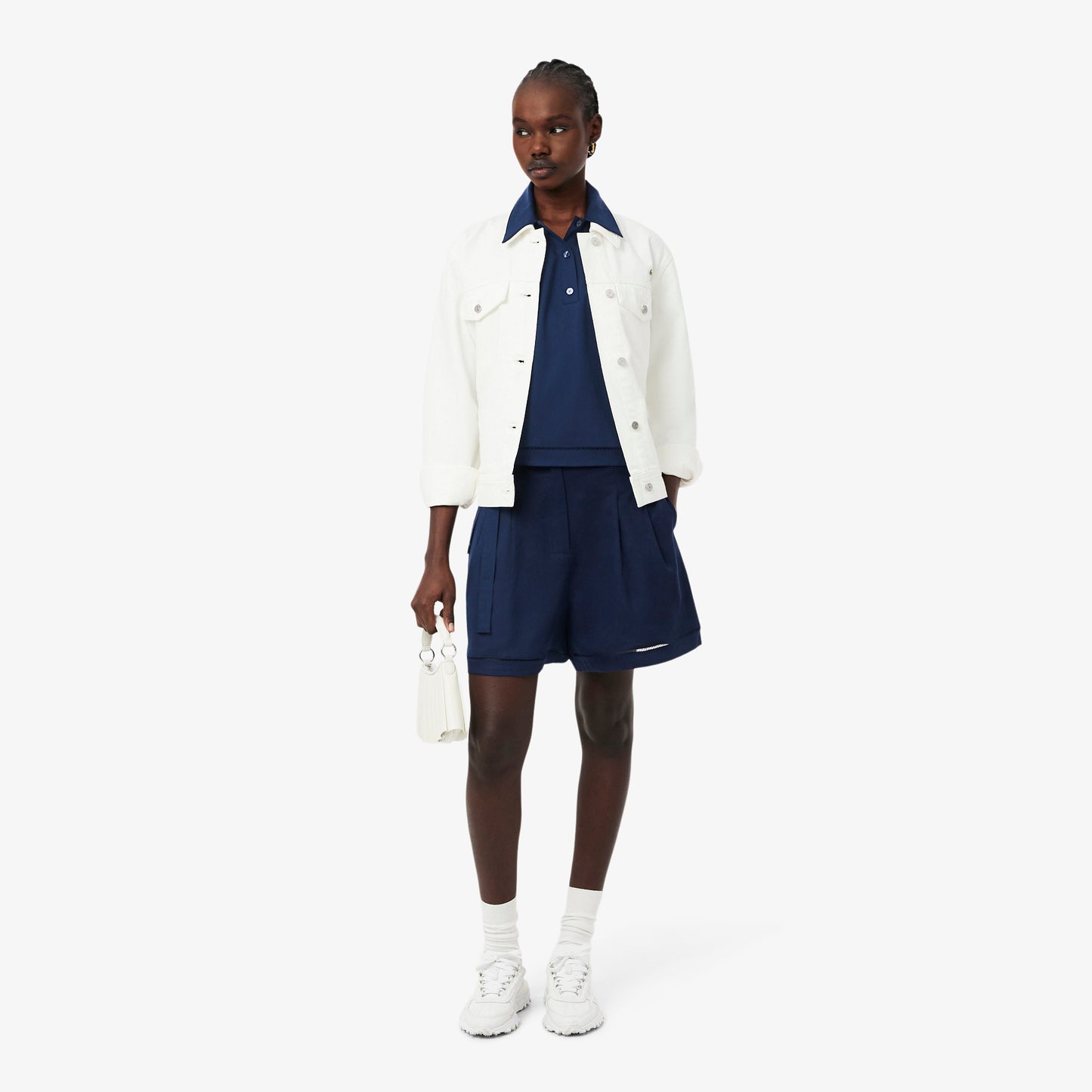 Lacoste Oversize Fit Kadın Lacivert Polo