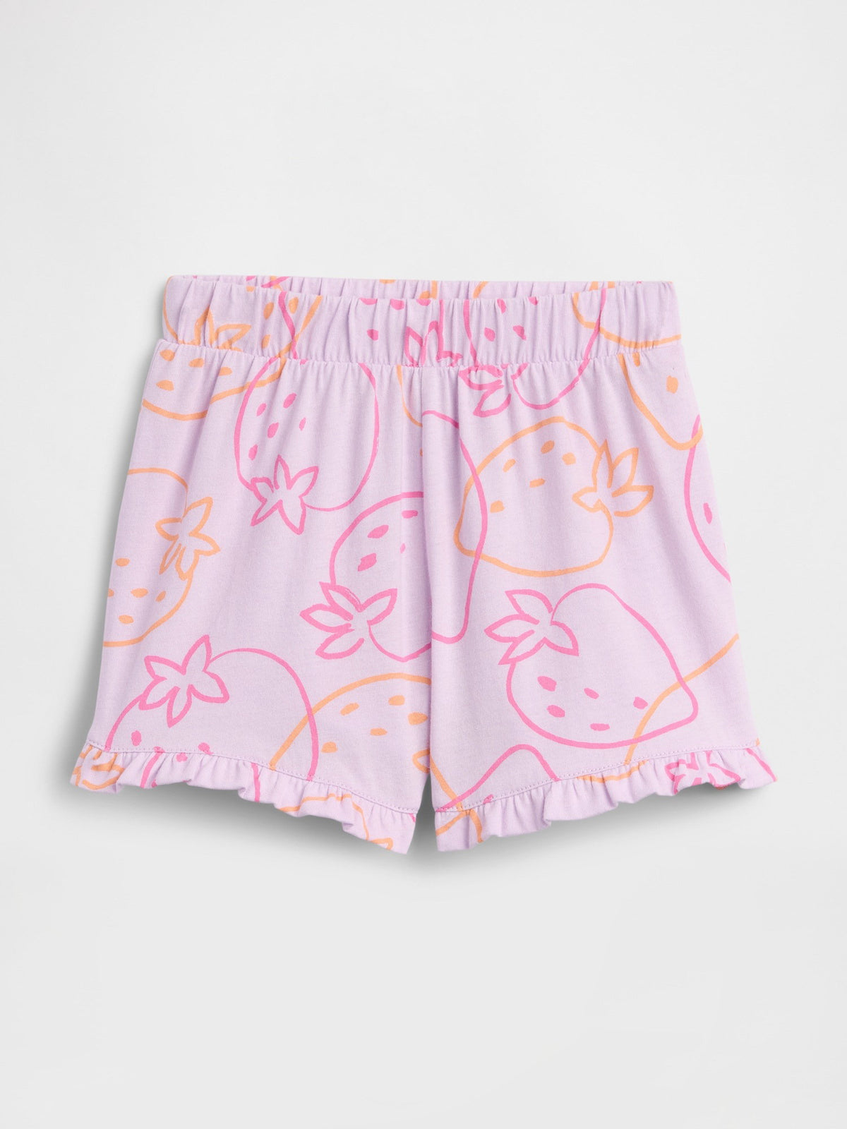 Lila Pull-on Baskılı Şort