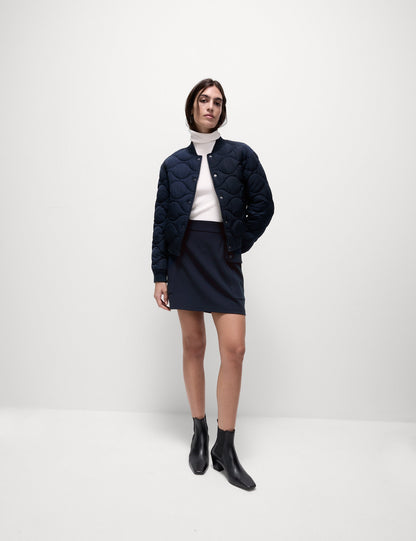Saten Kapitone Bomber Ceket