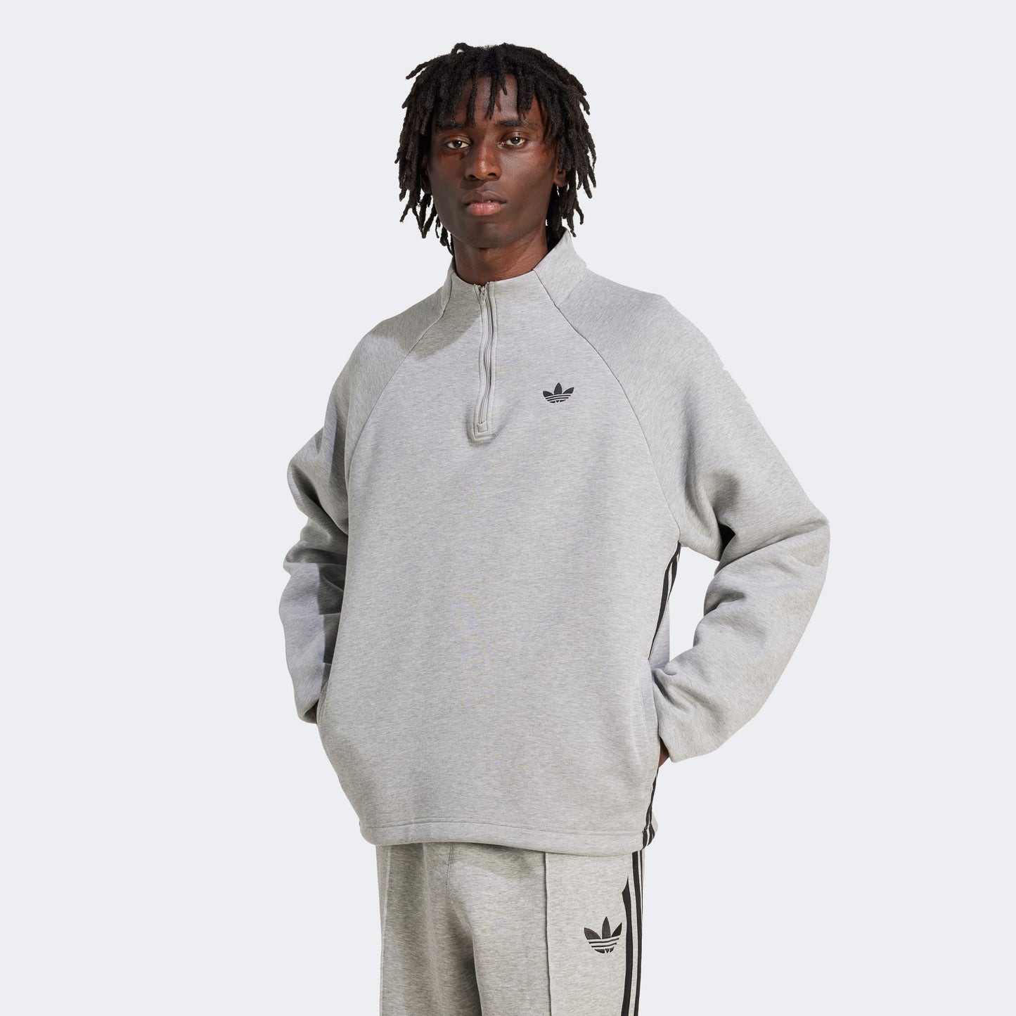 Adidas Adicolor Spacer Drill Gri Erkek Üst