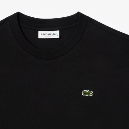 Lacoste Kadın Relaxed Fit Bisiklet Yaka Siyah T-shirt