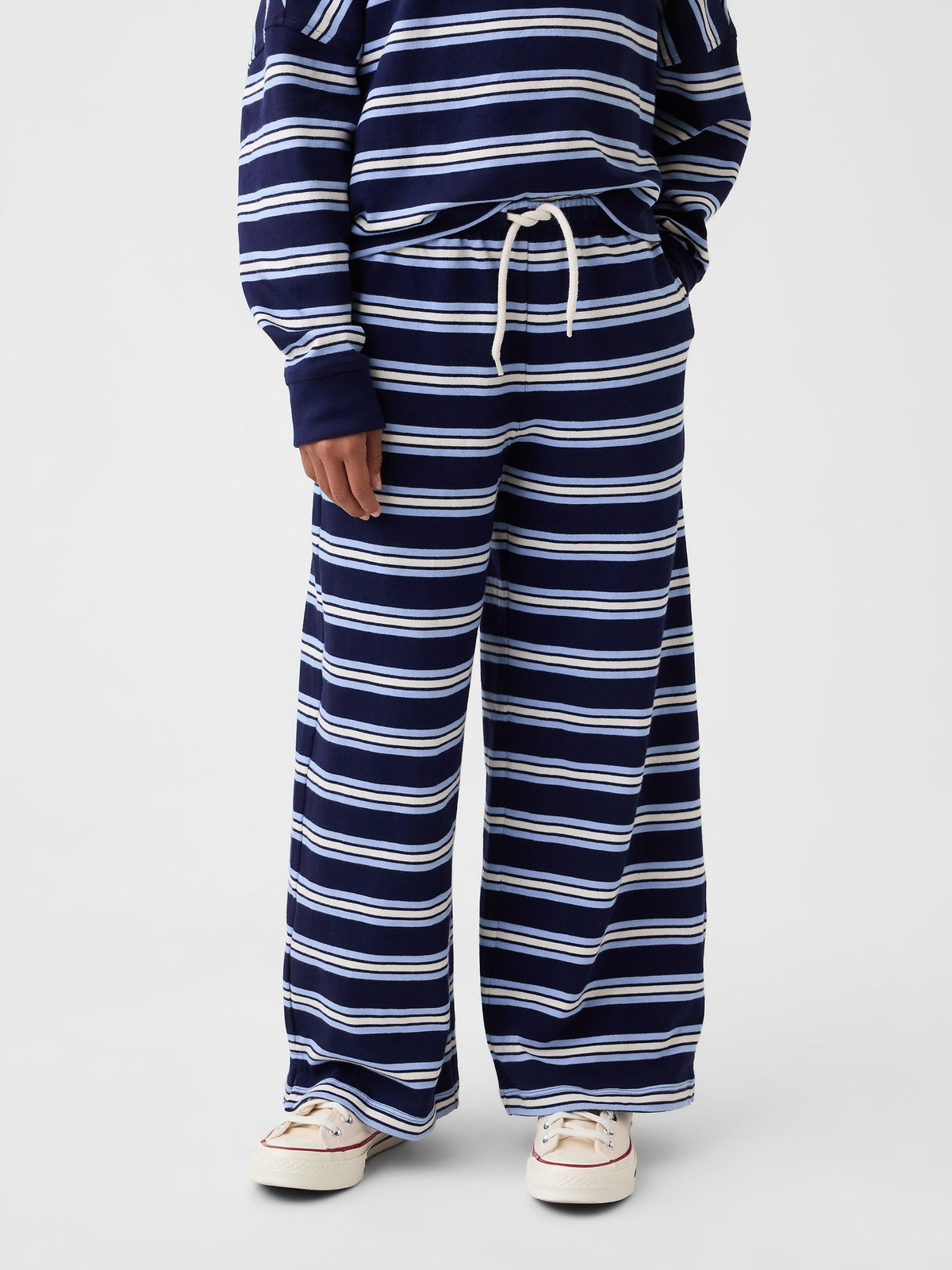 Lacivert Heavyweight Wide-leg Pantolon