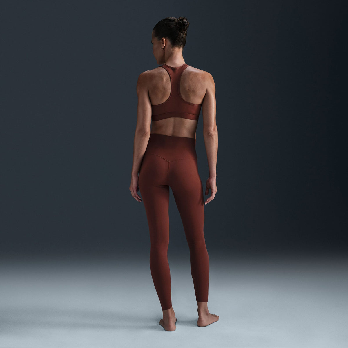 Nike Dri-fit Zenvy Kadın Kahverengi Tayt