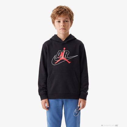 Jordan Mj Jumpman Air Hooded Çocuk Siyah Sweatshirt