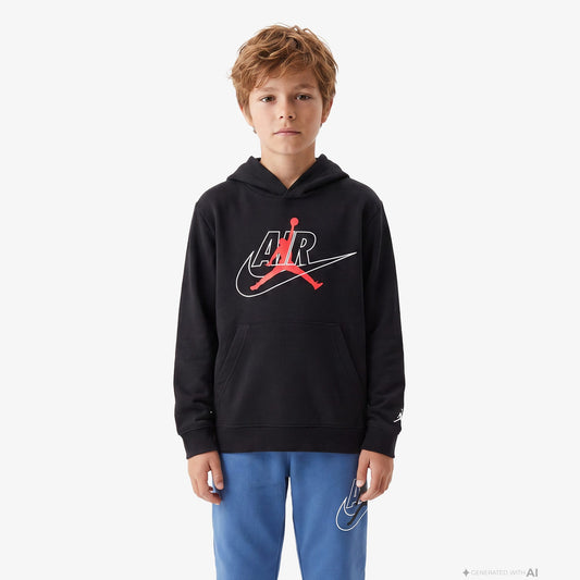 Jordan Mj Jumpman Air Hooded Çocuk Siyah Sweatshirt