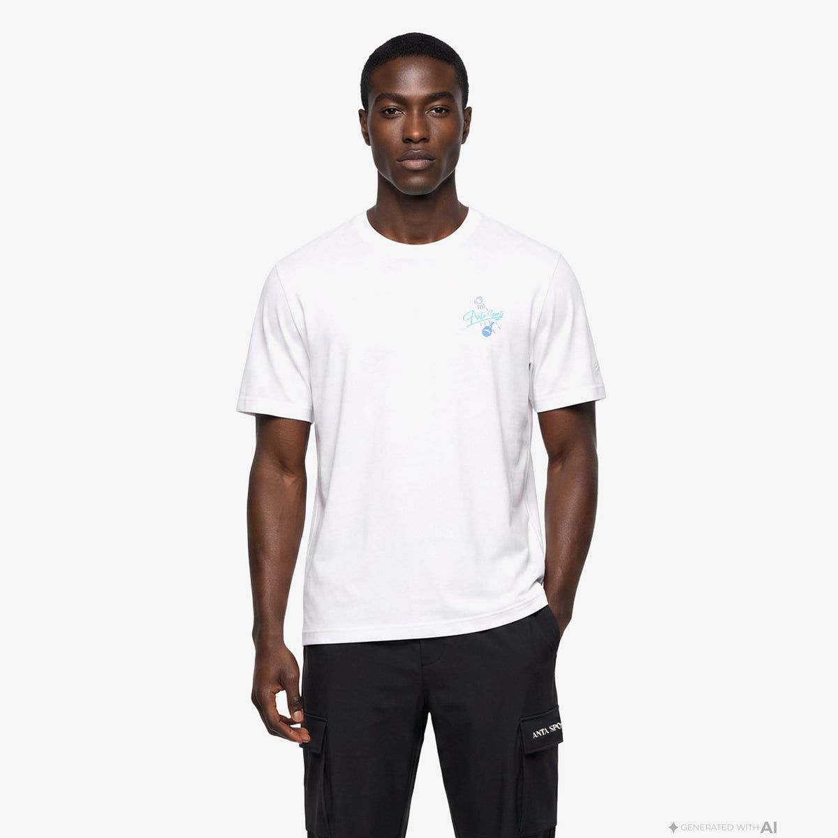 Anta Serve Smash Repeat Erkek Beyaz T-shirt