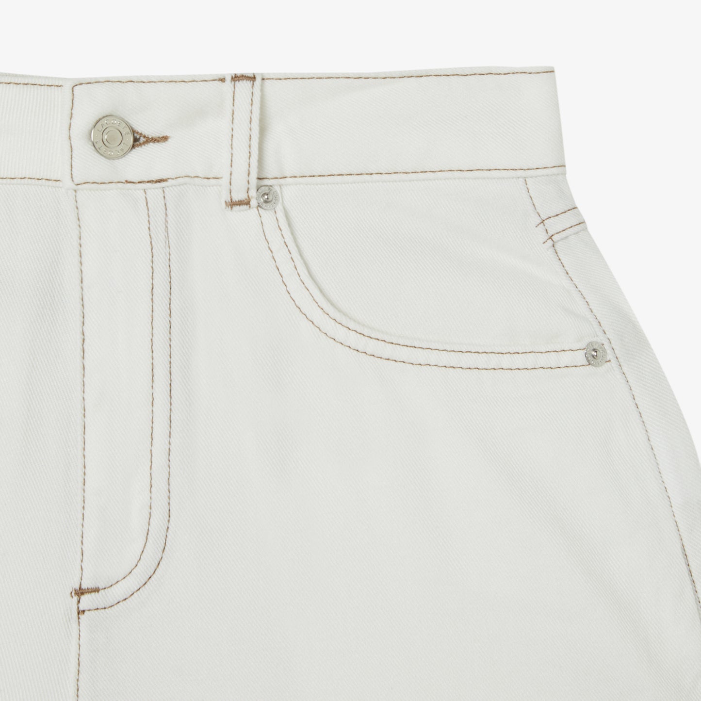 Lacoste Slim Fit Kadın Krem Şort