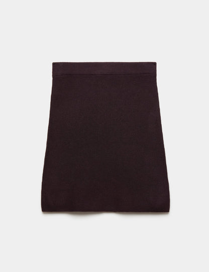 Yüksek Belli Triko Mini Etek