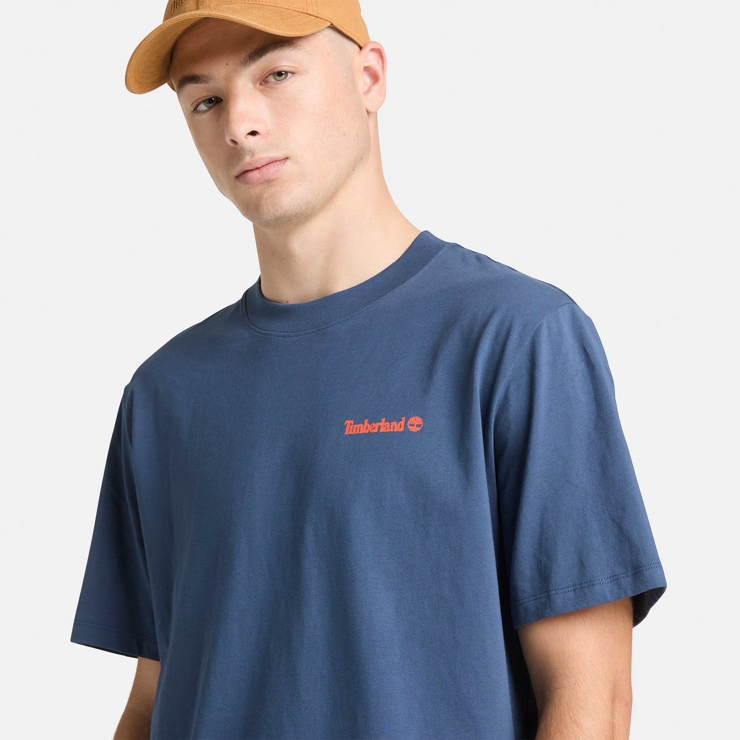 Timberland Magnet Back Graphic Erkek Mavi T-shirt