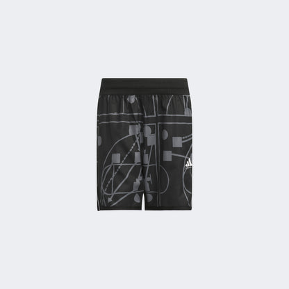 Adidas Crazy Lite Allover Print Erkek Siyah Basketbol Şortu