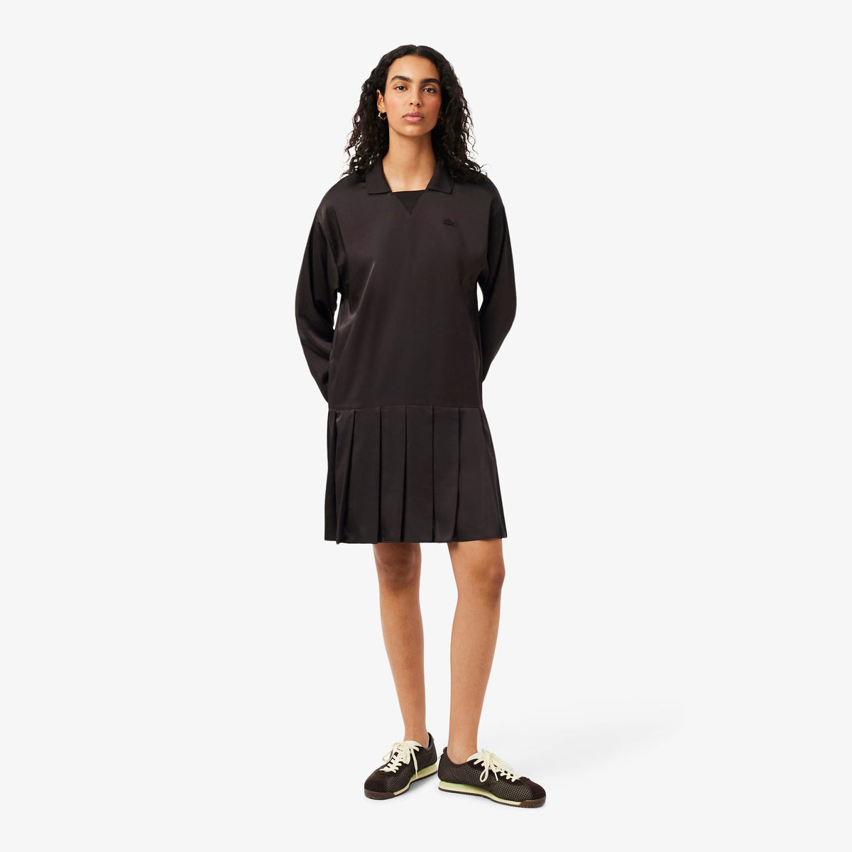 Lacoste Regular Fit Kadın Kahverengi Elbise