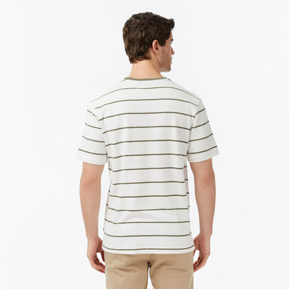 Nautica Erkek Krem Regular Fit Çizgili T-shirt