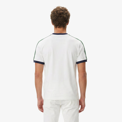 Lacoste Regular Fit Bisiklet Yaka Renk Bloklu Erkek Beyaz T-shirt
