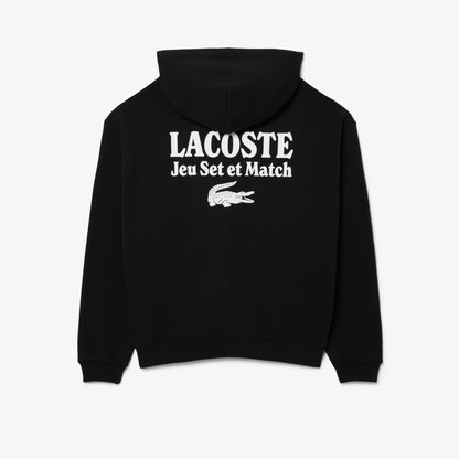 Lacoste Multi Print Fleece Erkek Siyah Hoodie