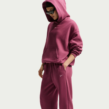 Nike Studio Fleece Medium Weight Kadın Bordo Eşofman Altı