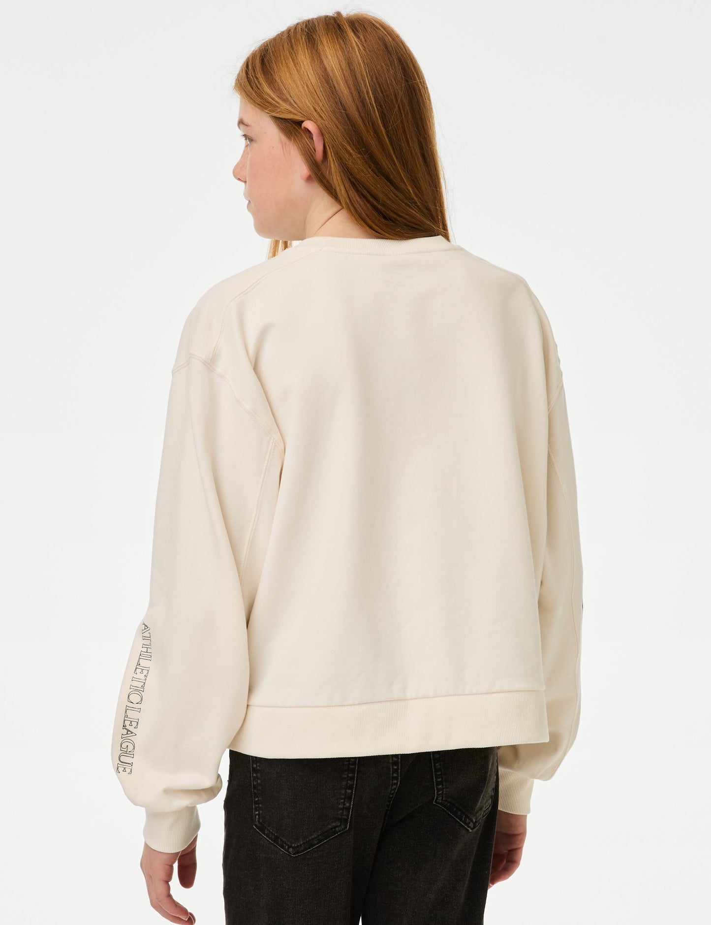 Pamuk Karışımlı Sloganlı Sweatshirt (6-16 Yaş)