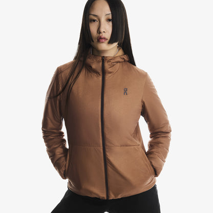 On Trek Insulated Kadın Kahverengi Koşu Ceketi