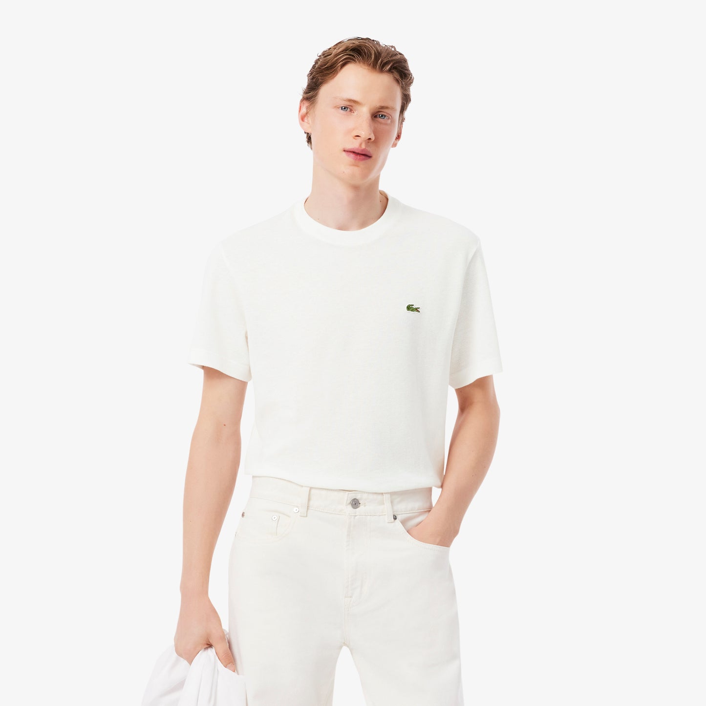 Lacoste Classic Fit Erkek Beyaz T-shirt