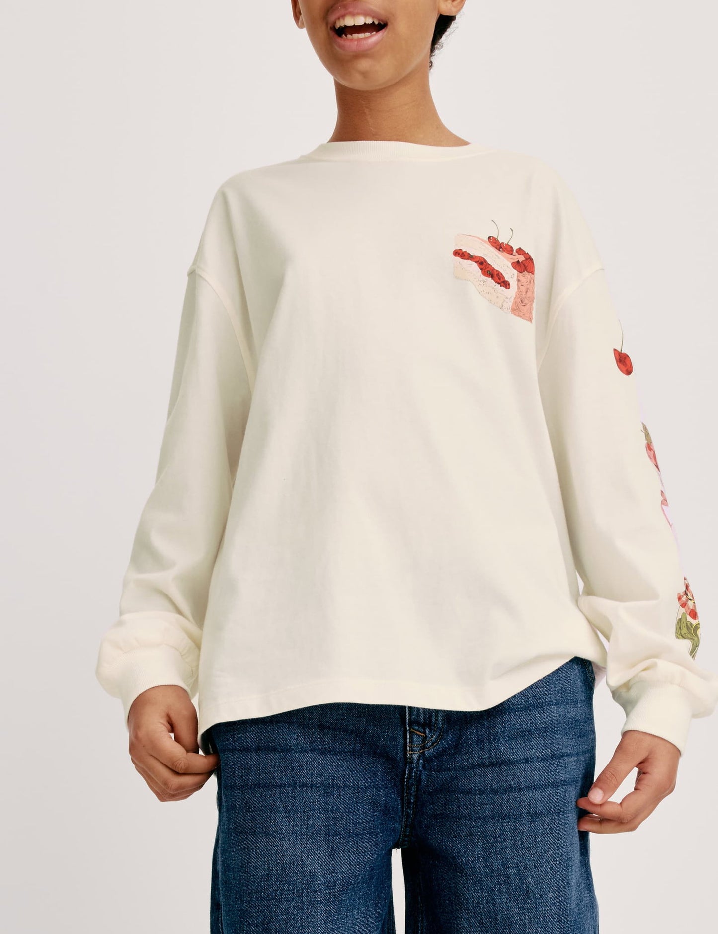 Desenli Pamuklu Sweatshirt