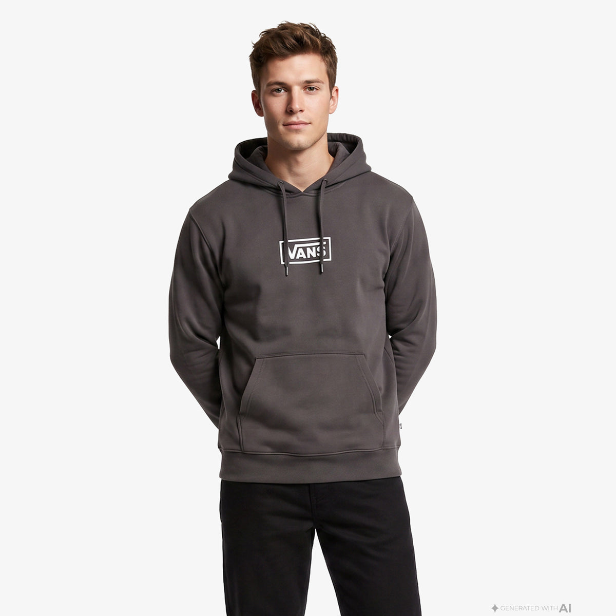Vans Blocked Box Erkek Siyah Sweatshirt